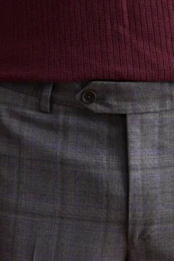 Abito Check Monopetto Foderato Regular Fit in Lana Vergine - GRIGIO QUADRI