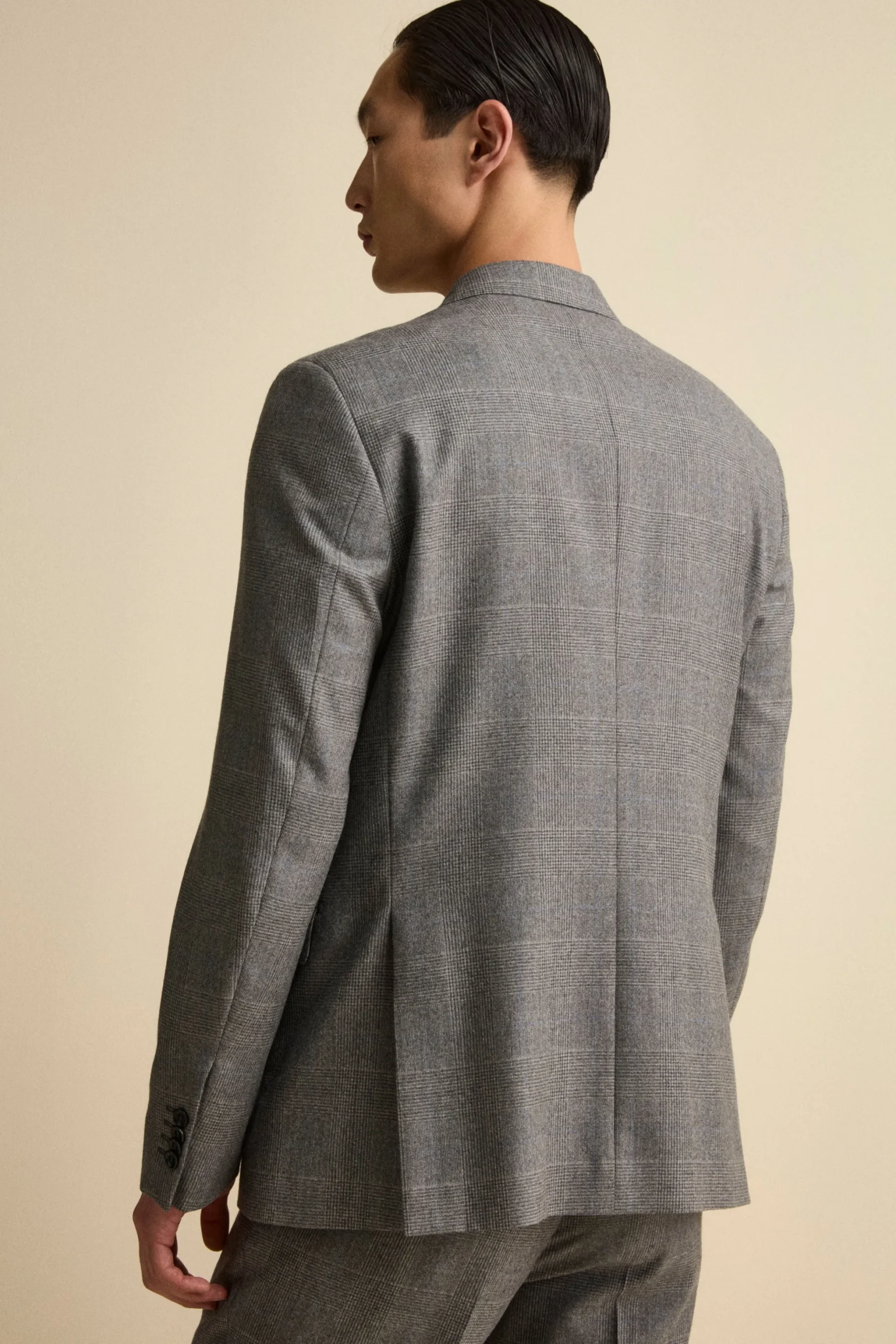 Abito Check Monopetto Regular Fit in lana Vergine - GALLES GRIGIO