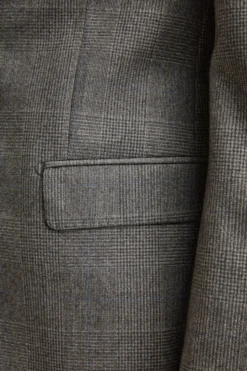 Abito Check Monopetto Regular Fit in lana Vergine - GALLES GRIGIO