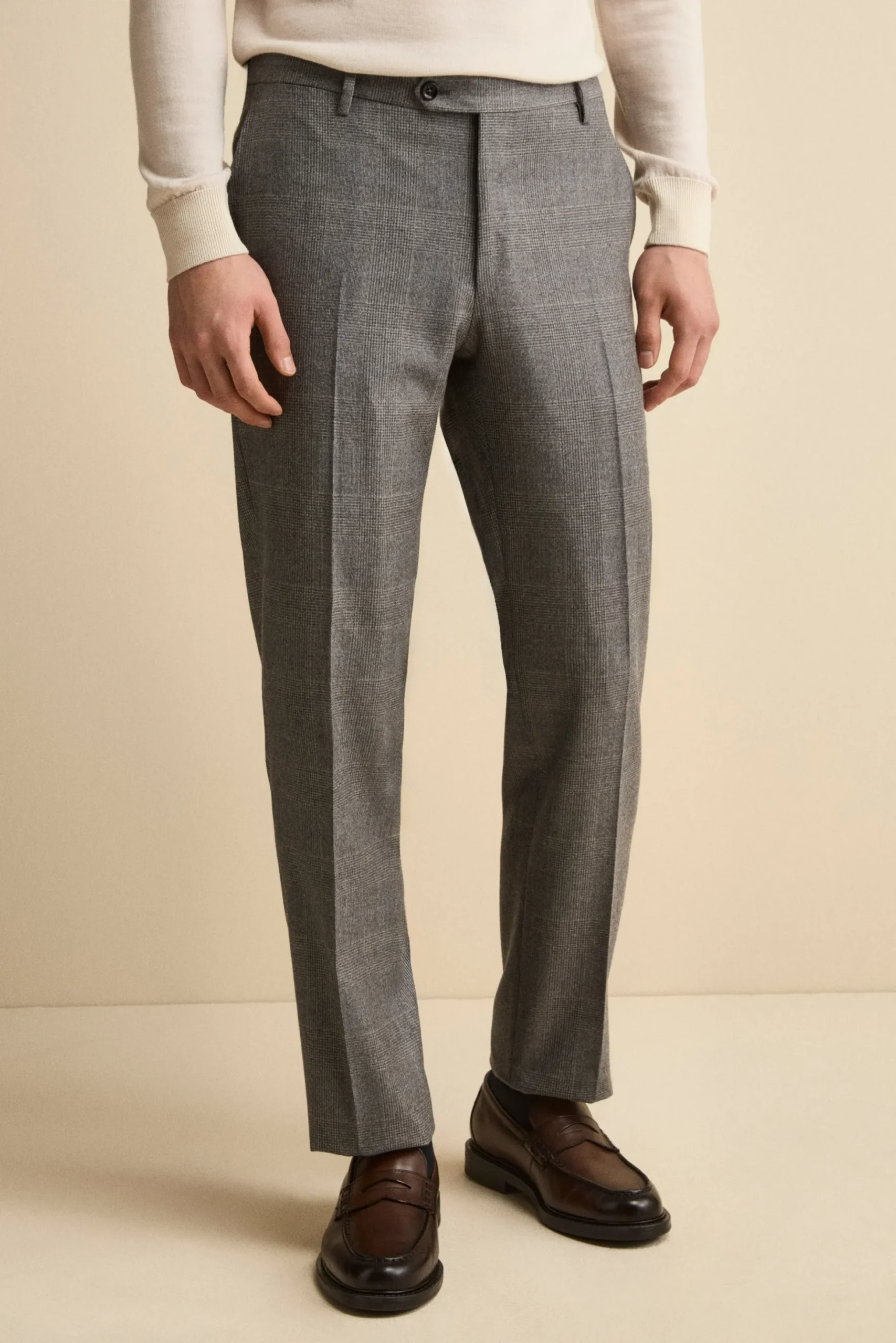 Abito Check Monopetto Regular Fit in lana Vergine - GALLES GRIGIO
