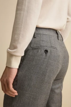 Abito Check Monopetto Regular Fit in lana Vergine - GALLES GRIGIO