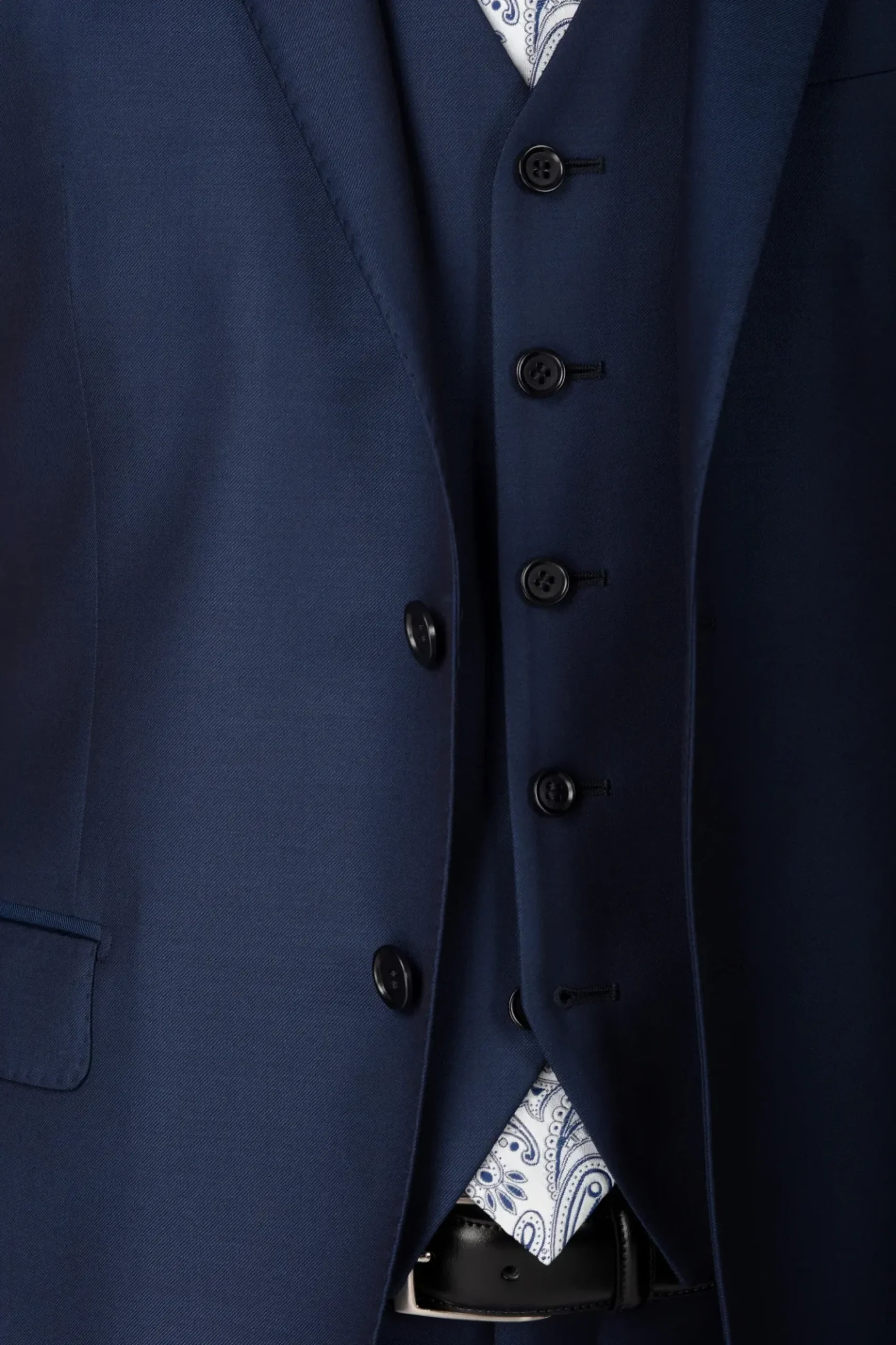 Abito classico blu in lana - BLU