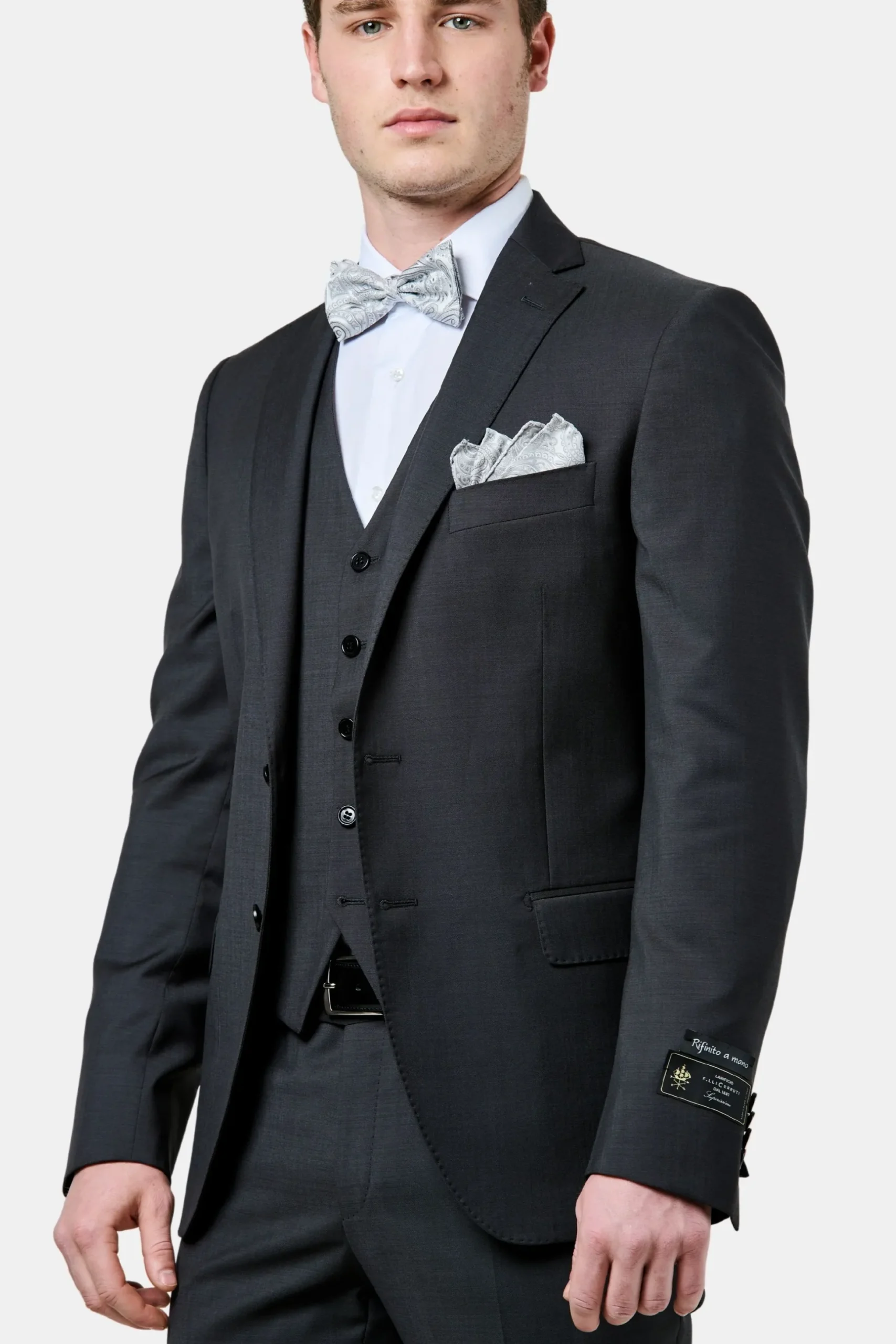 Abito classico grigio in lana - ANTRACITE