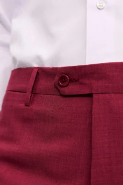 Abito Colorato Monopetto in Lana Vergine - BORDEAUX