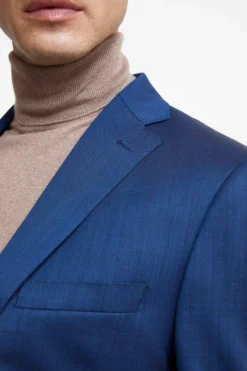 Abito Colorato Monopetto Slim Fit - BLU