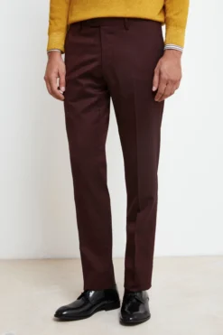 Abito Colorato Monopetto Slim Fit - BORDEAUX