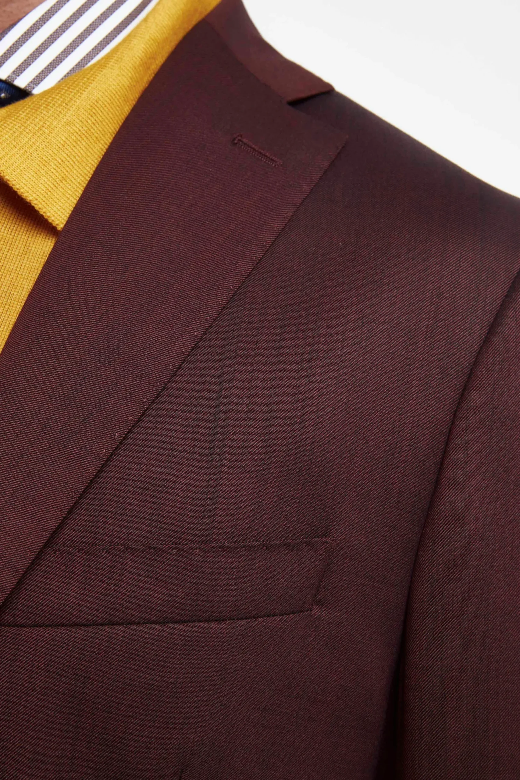 Abito Colorato Monopetto Slim Fit - BORDEAUX