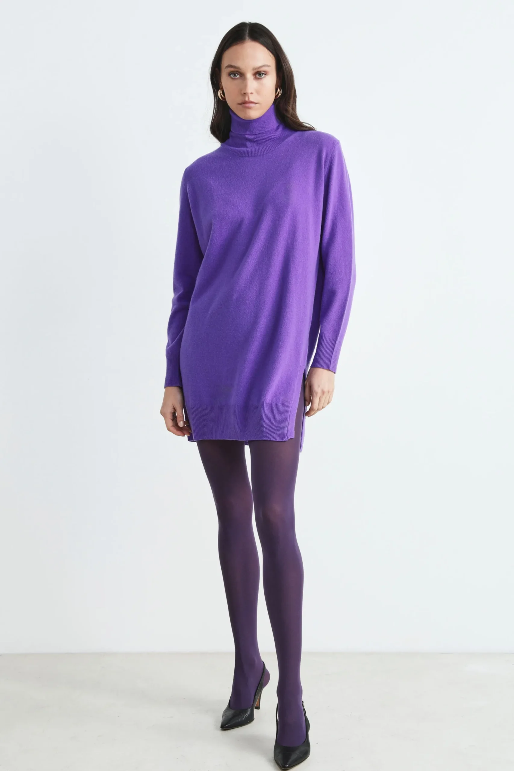 Abito dolcevita in lana - VIOLA