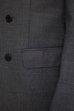 Abito Doppiopetto in Lana Slim Fit - ANTRACITE QUADRI