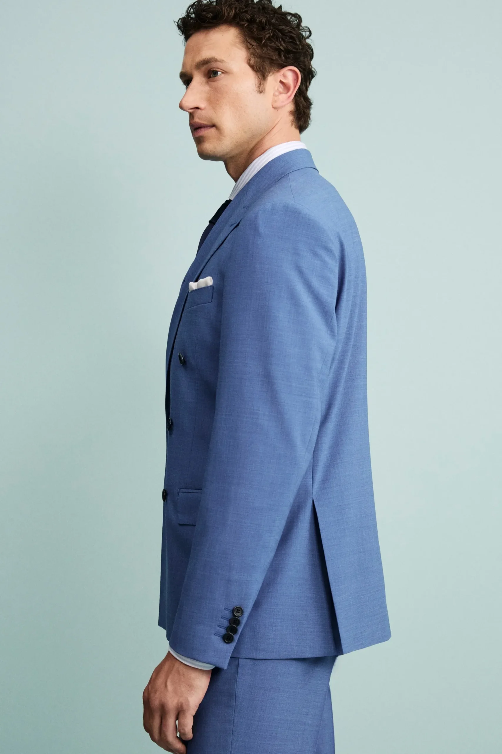 Abito Doppiopetto Slim Fit con Revers a Lancia - ROYAL