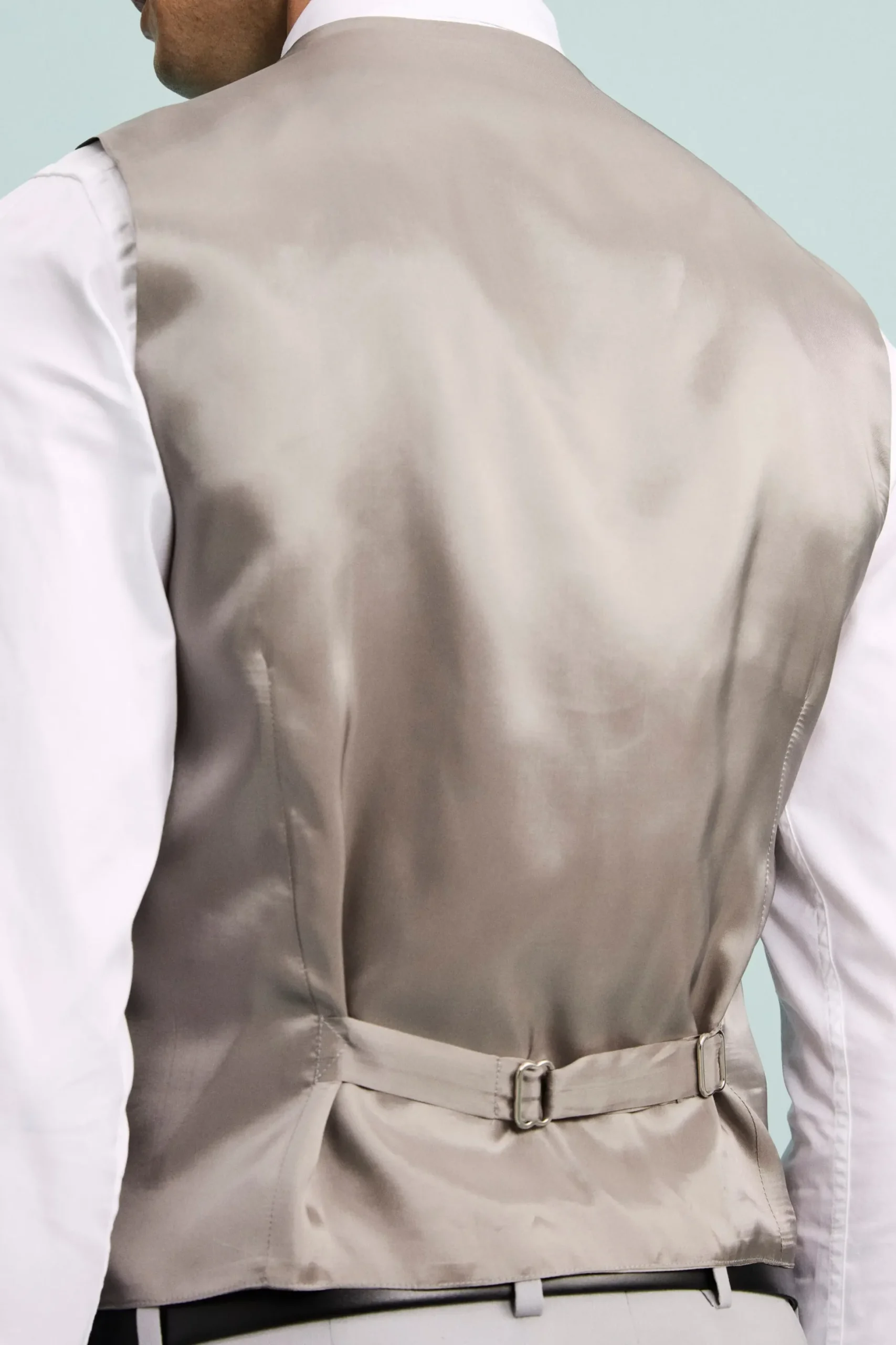 Abito Elegante Monopetto in Lana Vergine con Gilet - GRIGIO CHIARO