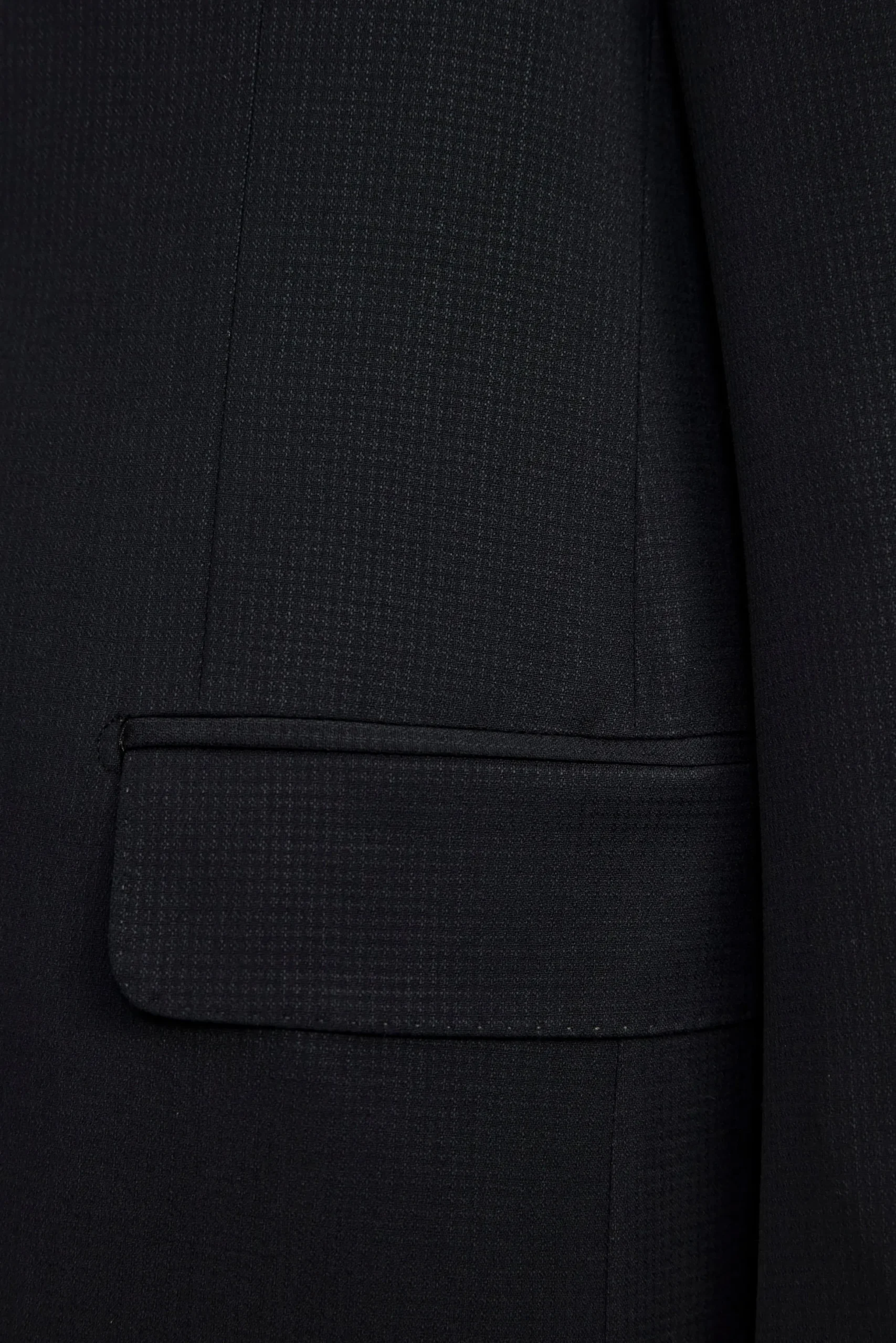 Abito Elegante Strutturato Monopetto in Lana Vergine - BLU