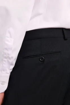 Abito Elegante Strutturato Monopetto in Lana Vergine - BLU