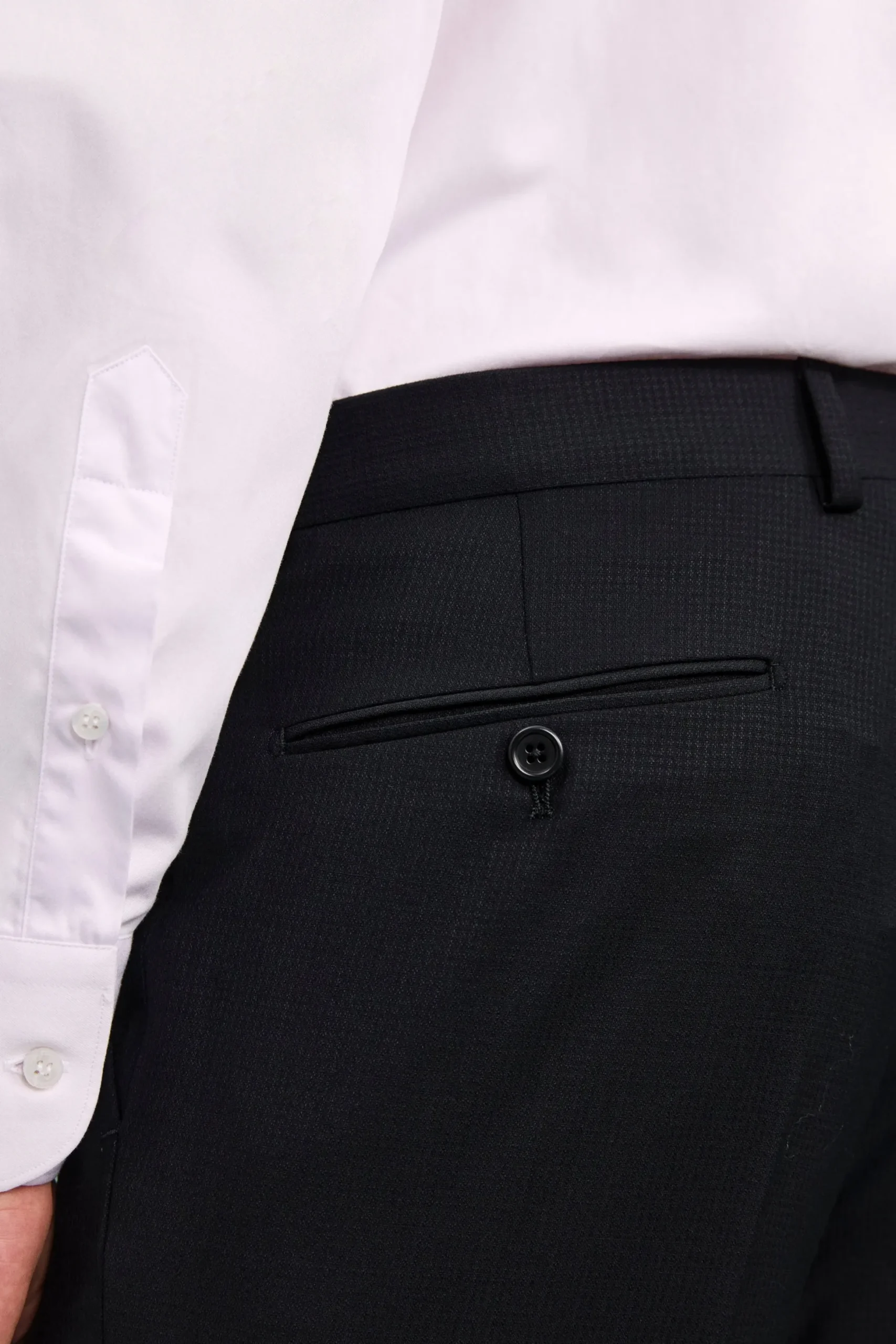 Abito Elegante Strutturato Monopetto in Lana Vergine - BLU