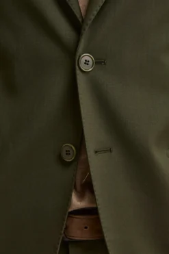 Abito Foderato Monopetto in Lana Slim Fit - VERDONE