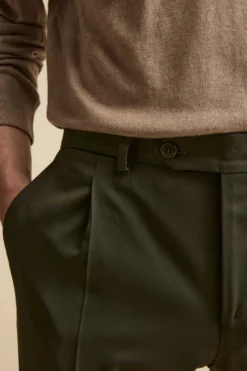 Abito Foderato Monopetto in Lana Slim Fit - VERDONE