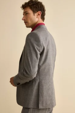 Abito Foderato Slim Fit in Lana Vergine - GALLES GRIGIO