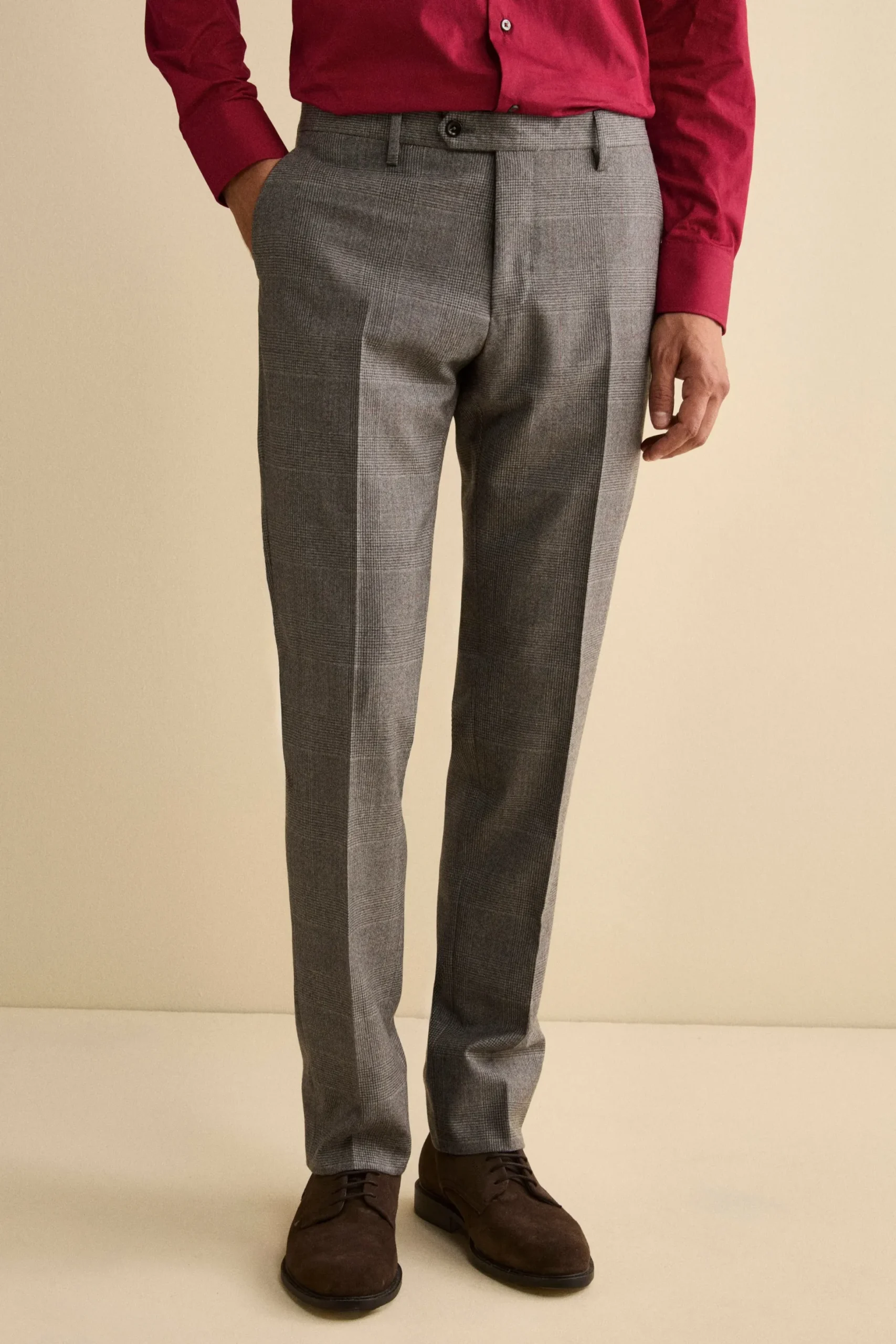 Abito Foderato Slim Fit in Lana Vergine - GALLES GRIGIO