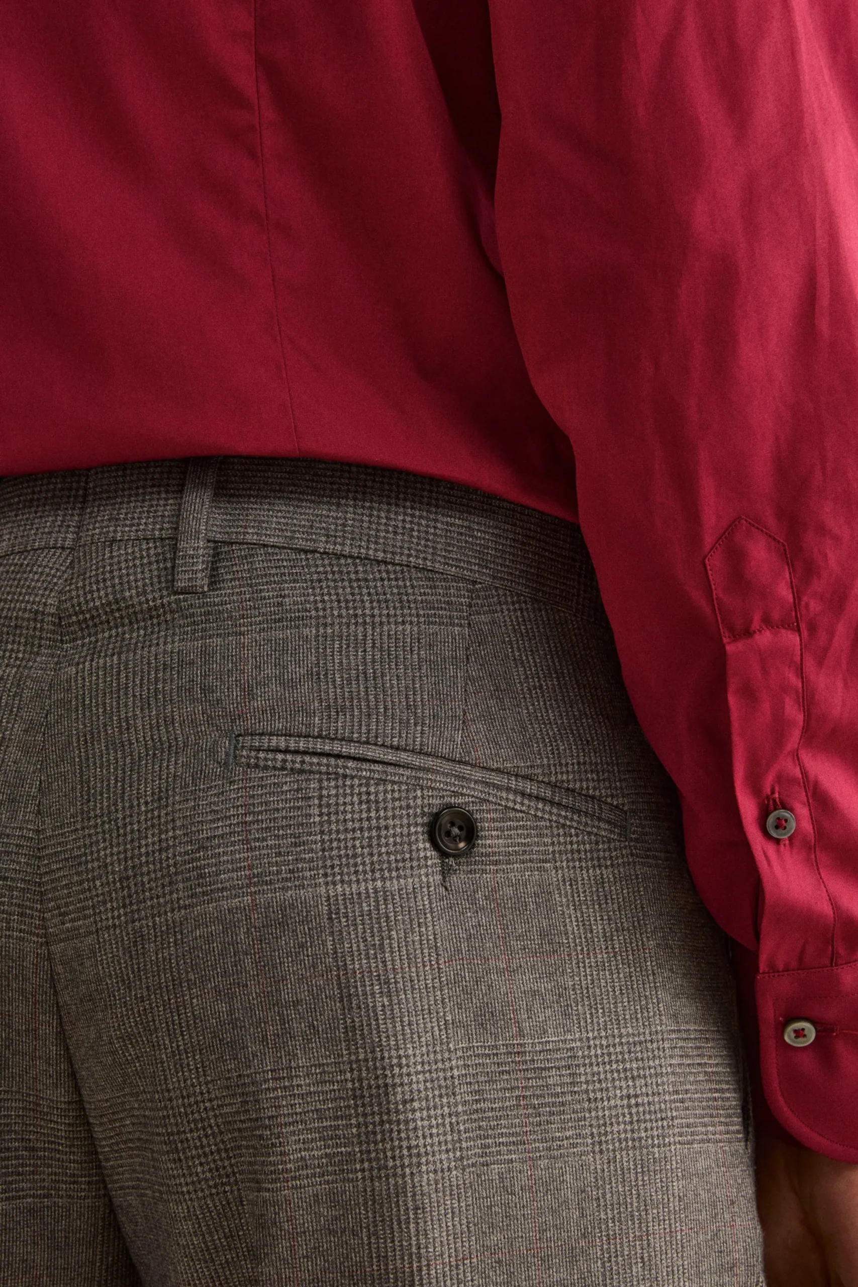 Abito Foderato Slim Fit in Lana Vergine - GALLES GRIGIO