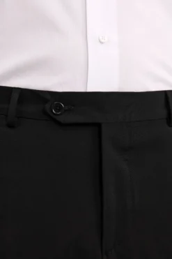 Abito in Lana Vergine Slim Fit con Revers Classico - NERO