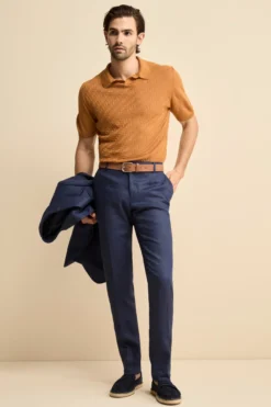 Abito in lino monopetto - BLU