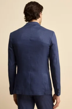 Abito in lino monopetto - BLU