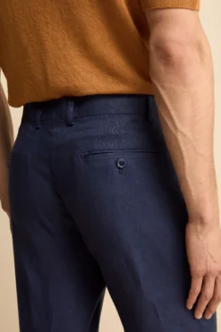Abito in lino monopetto - BLU