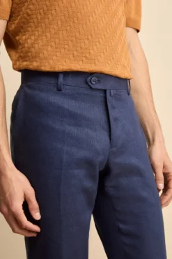 Abito in lino monopetto - BLU