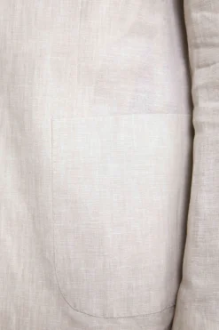 Abito in lino slim fit - BEIGE