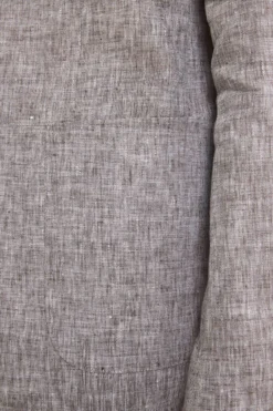 Abito in lino slim fit - MARRONE