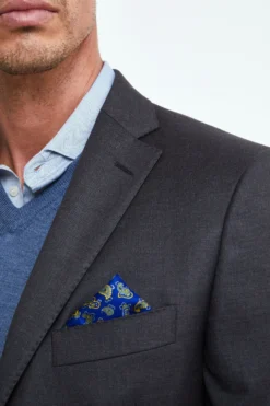 Abito Monopetto in Lana Slim Fit - ANTRACITE