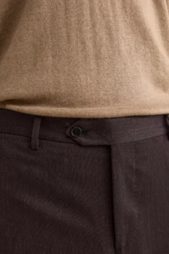 Abito Monopetto in Lana Vergine Regular Fit - MELANZANA