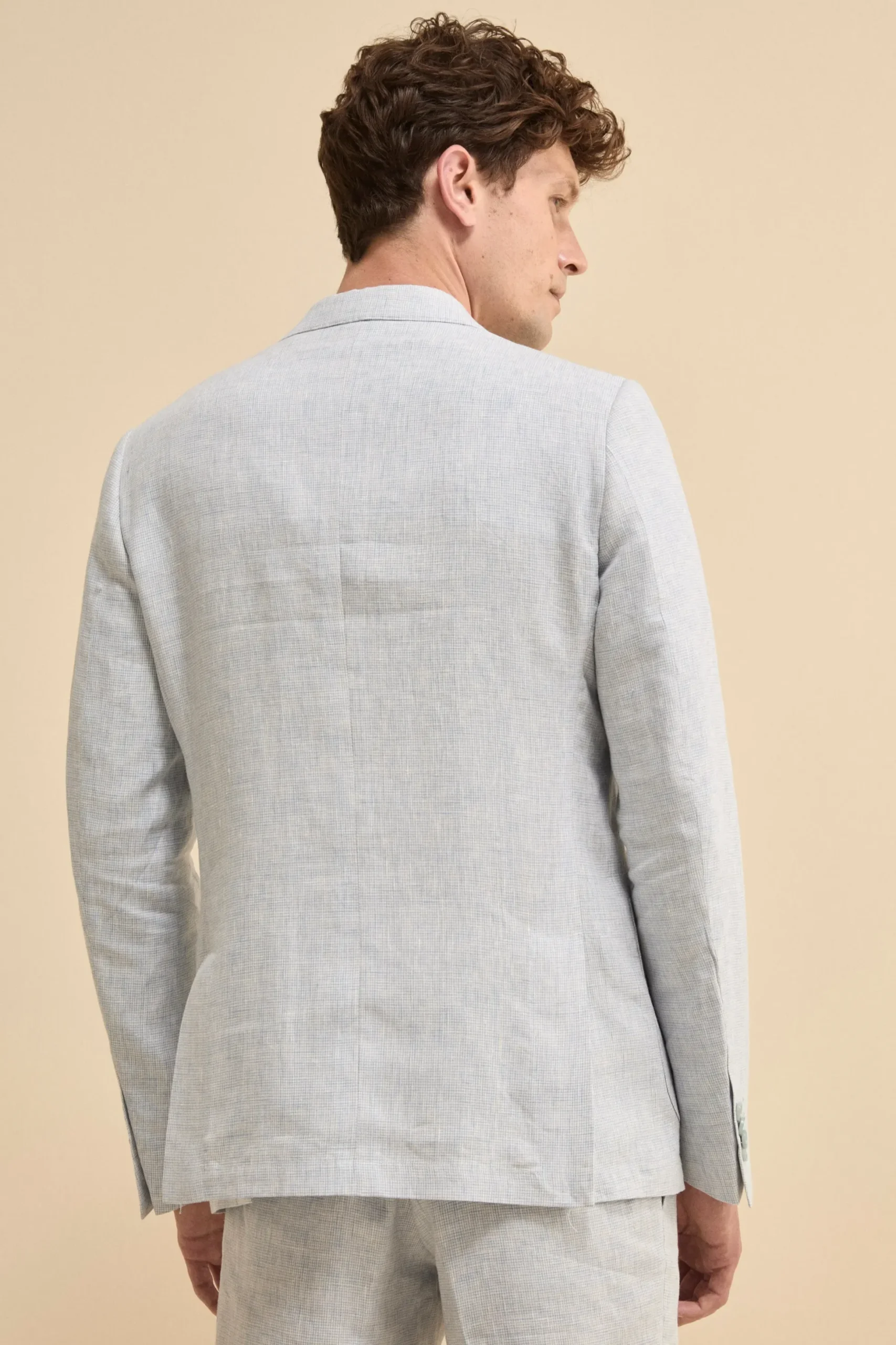 Abito Monopetto Slim Fit in Lino - FANT. AZZURRO