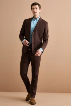 Abito Regular Fit Monopetto in Lino - T.MORO