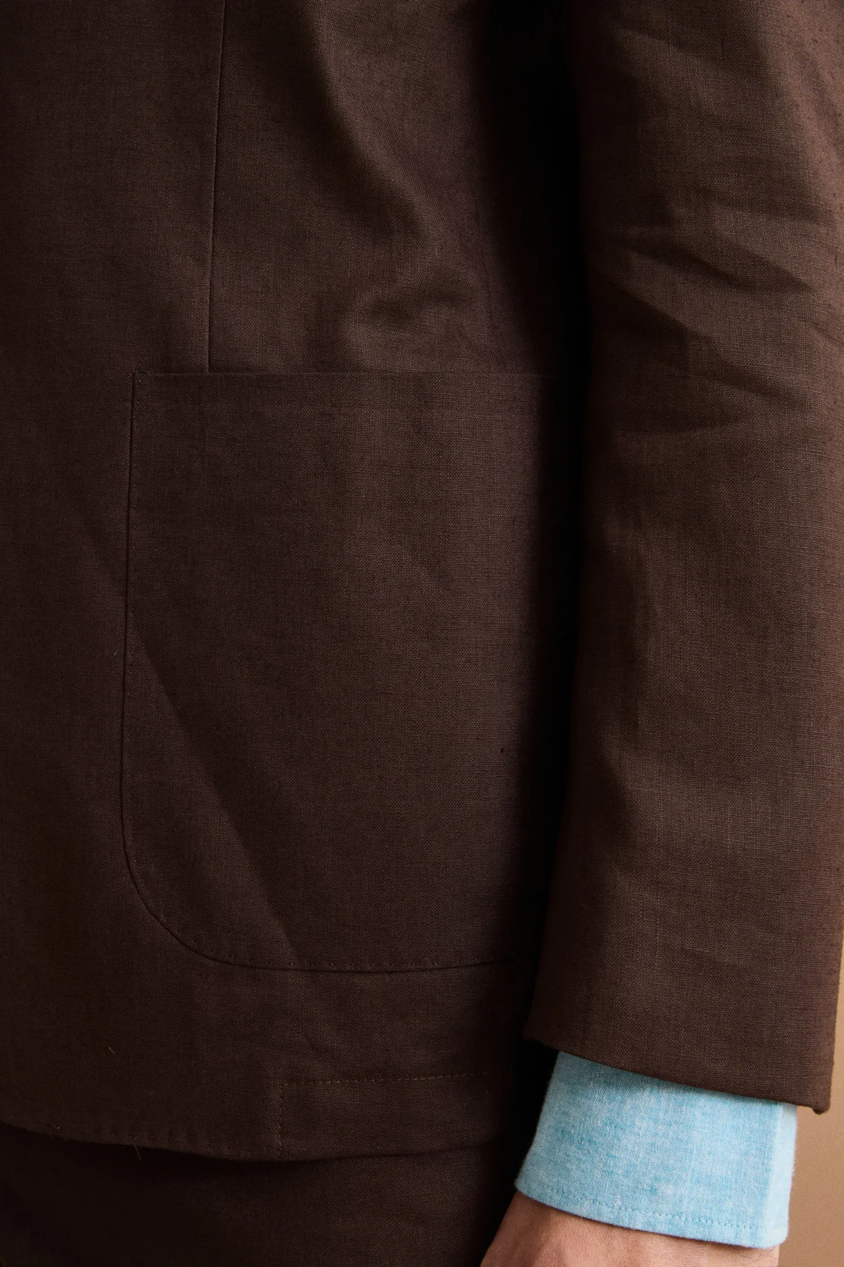Abito Regular Fit Monopetto in Lino - T.MORO