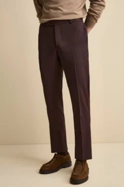 Abito Regular Monopetto in Lana Vergine con Revers Classico - BORDEAUX