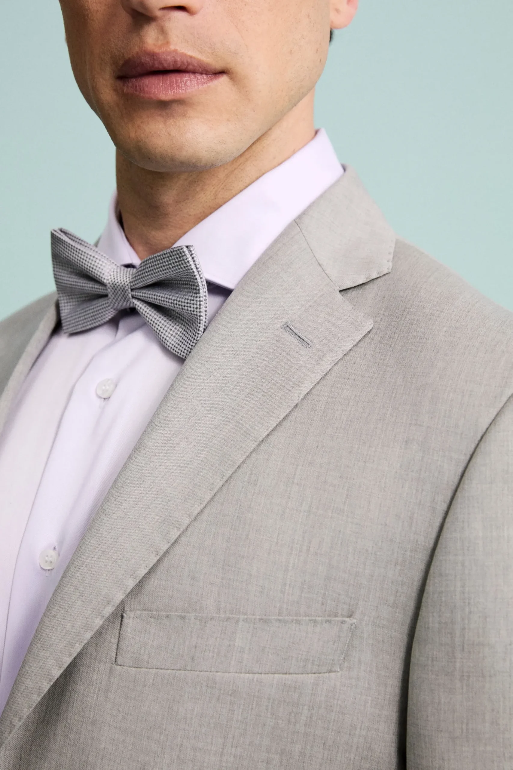 Abito Sallia Monopetto Slim Fit in Lana Vergine - GRIGIO CHIARO