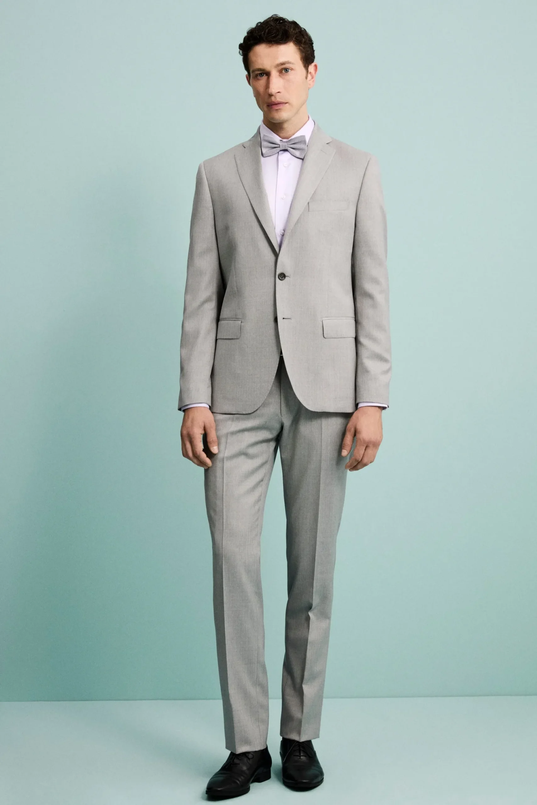 Abito Sallia Monopetto Slim Fit in Lana Vergine - GRIGIO CHIARO