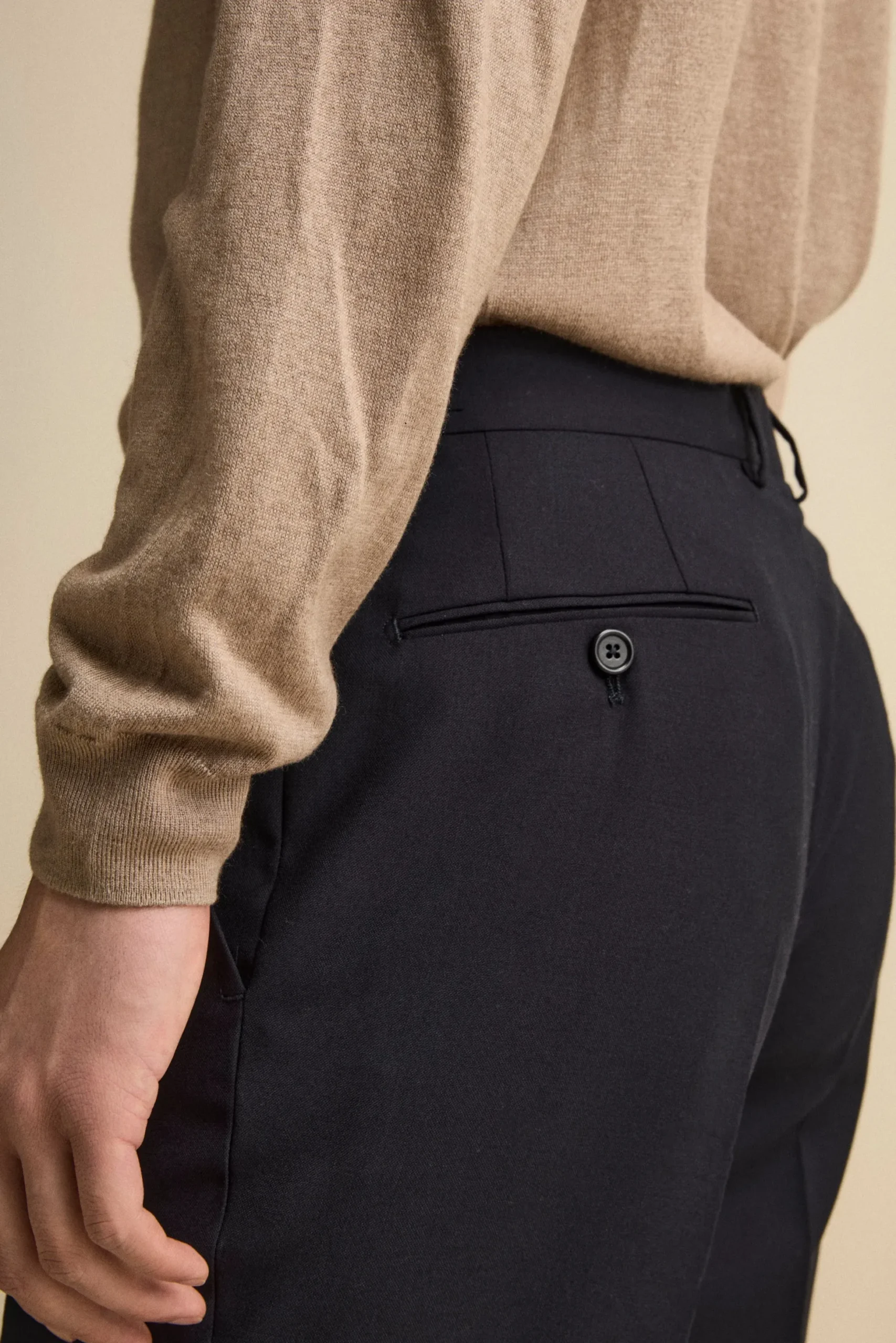 Abito Semifoderato in Lana Vergine Regular Fit - BLU