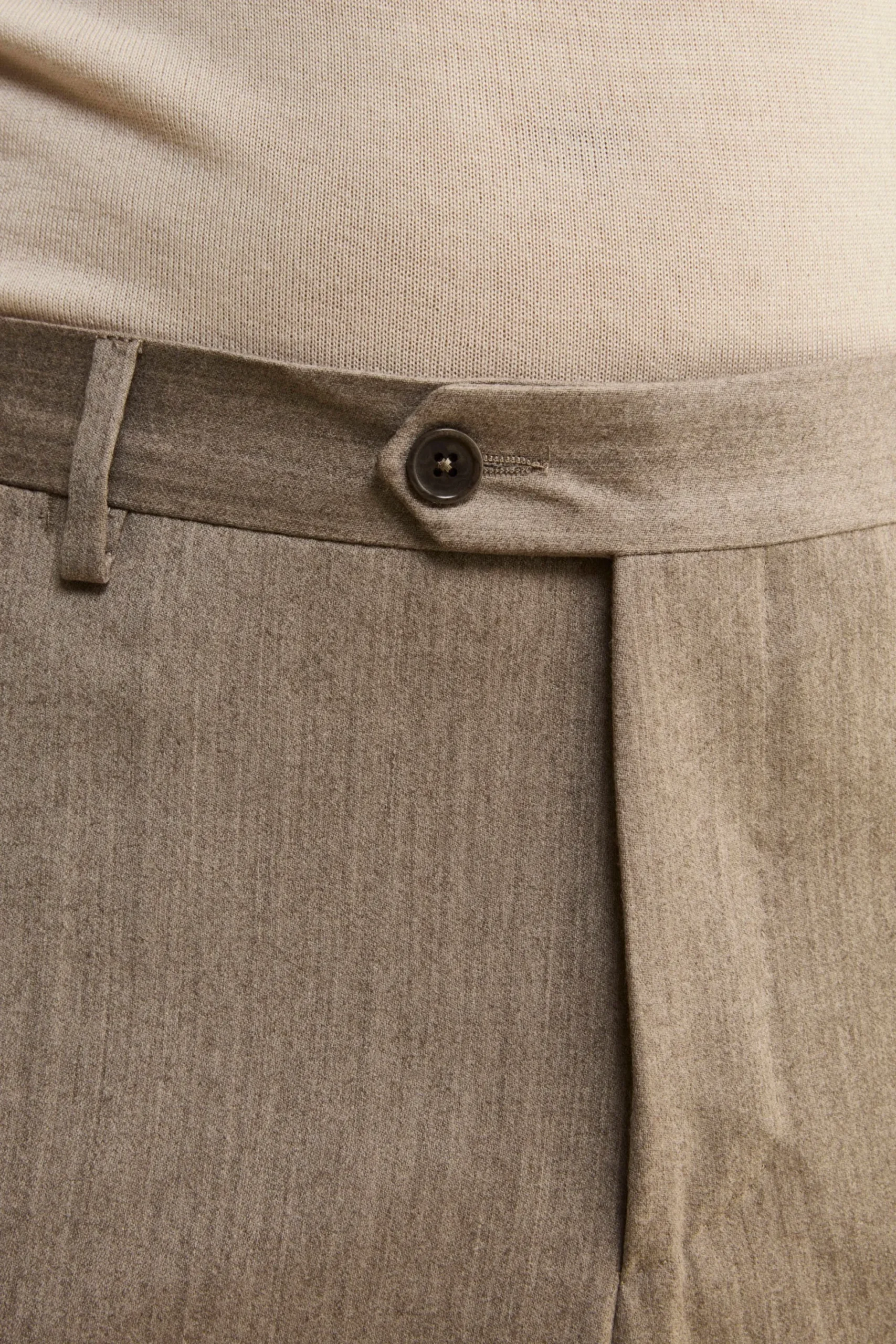 Abito Slim Fit Foderato in Lana e Cashmere - TORTORA