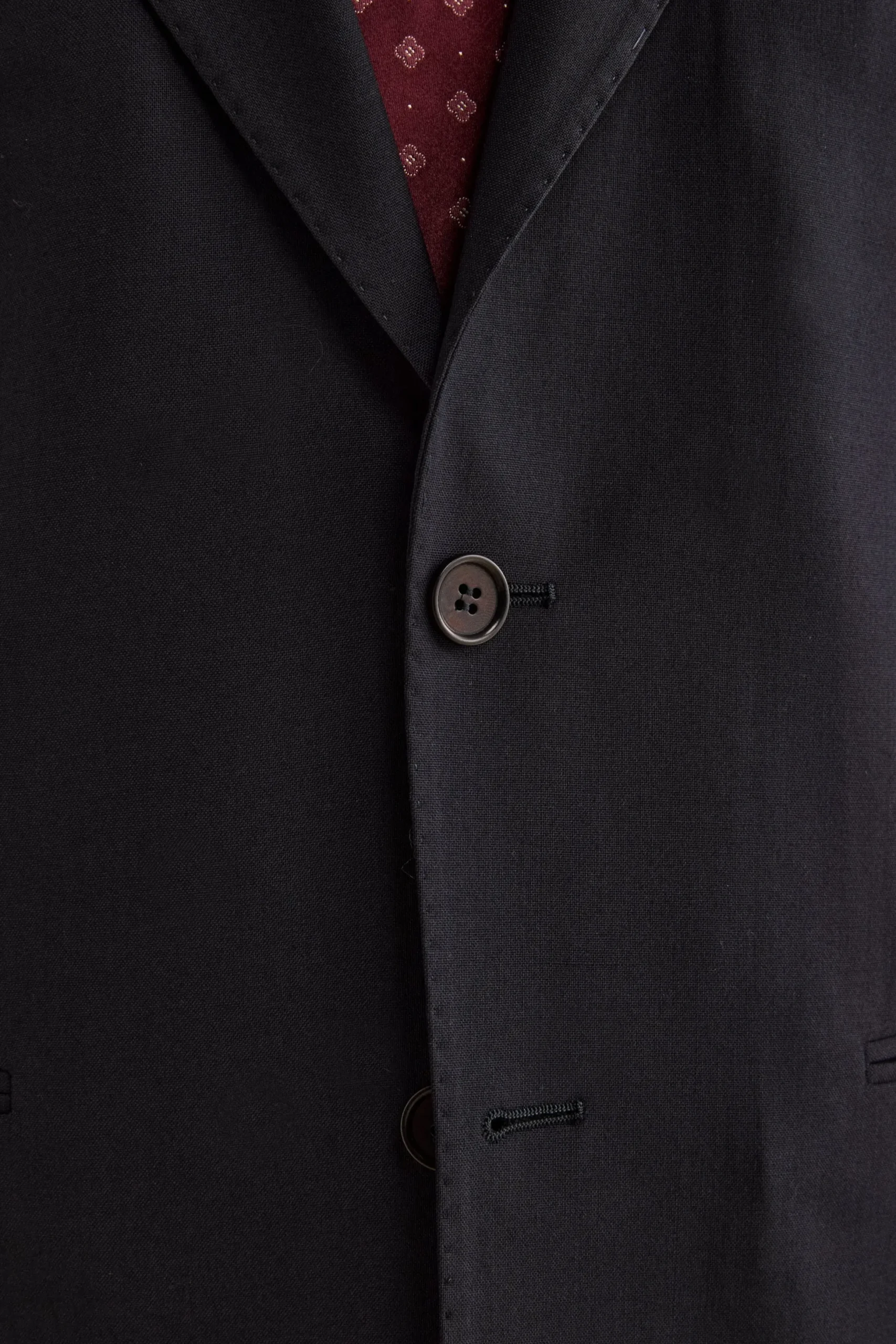 Abito Slim Fit in Lana Vergine con Revers a Lancia - BLU