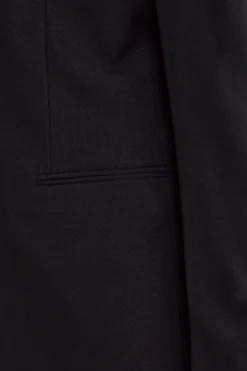 Abito Slim Fit in Lana Vergine con Revers a Lancia - BLU