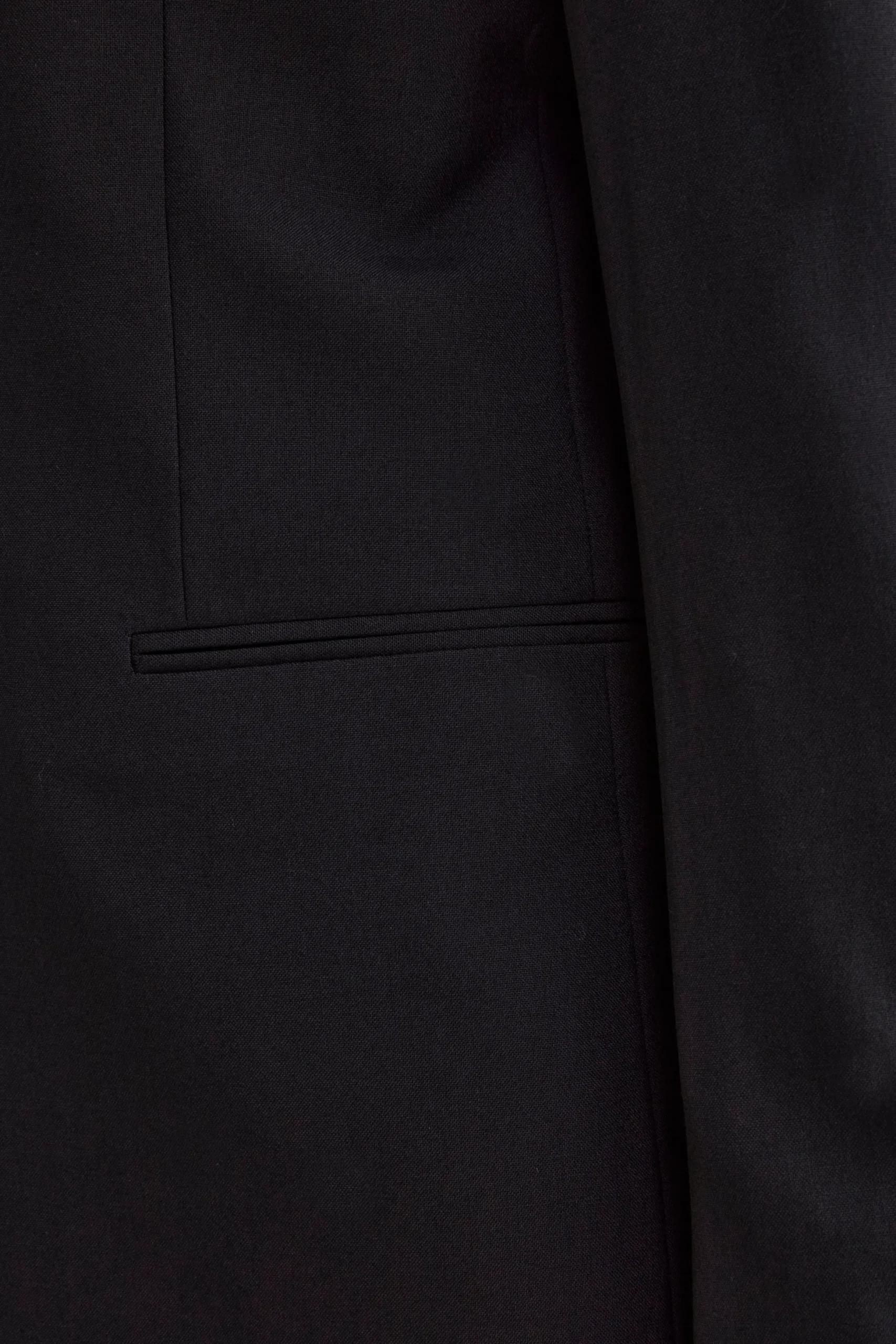Abito Slim Fit in Lana Vergine con Revers a Lancia - BLU