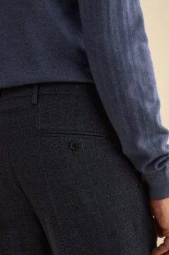 Abito Slim Fit in Lana Vergine con Revers Classico - GALLES BLU
