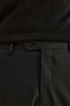 Abito Slim Fit Monopetto Revers a Lancia in Lana Vergine - ANTRACITE