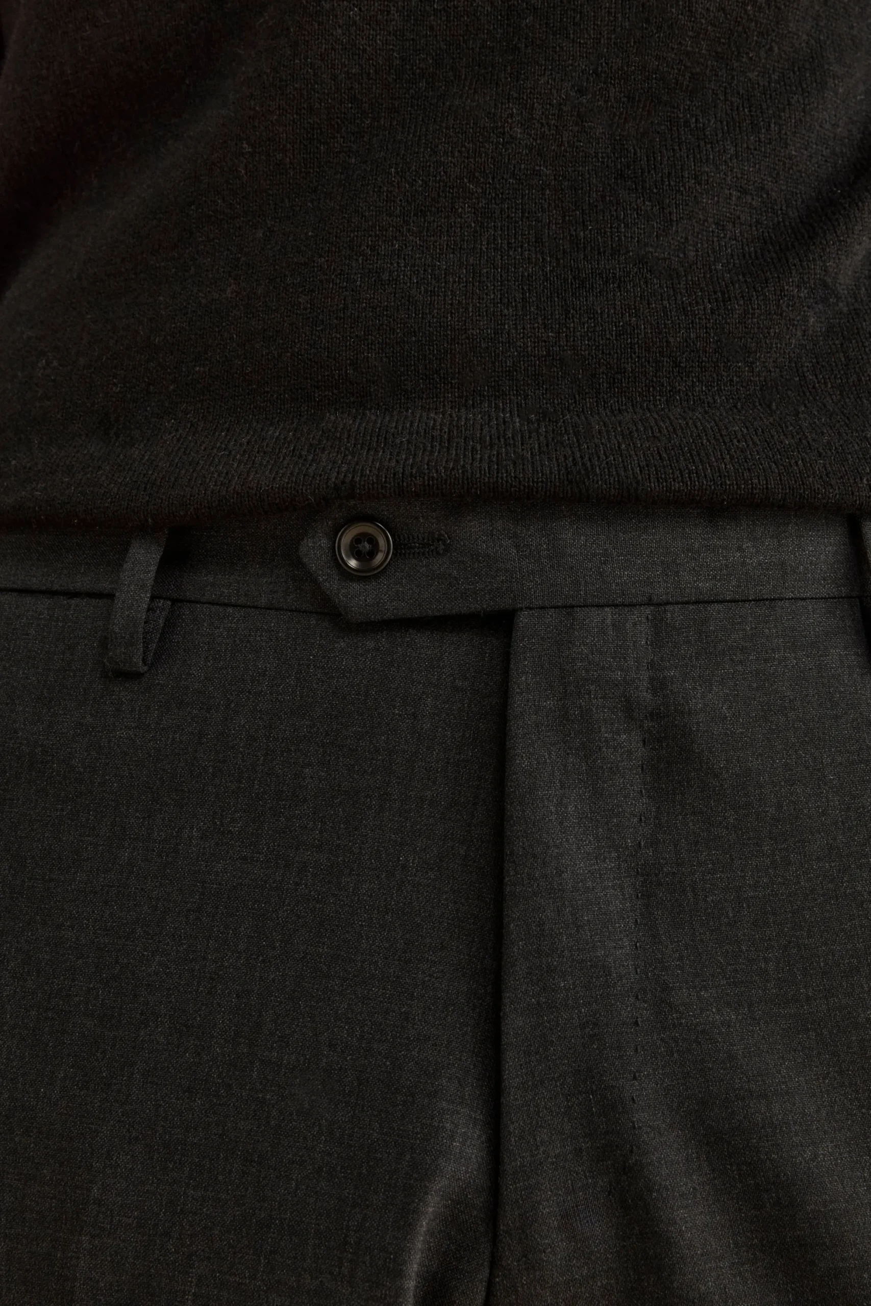 Abito Slim Fit Monopetto Revers a Lancia in Lana Vergine - ANTRACITE