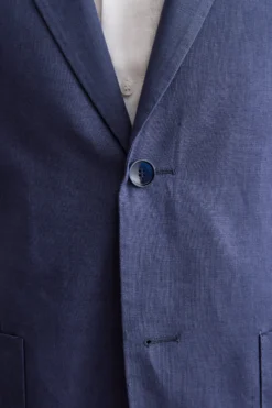 Abito Slim Fit Semifoderato in Lino - BLU