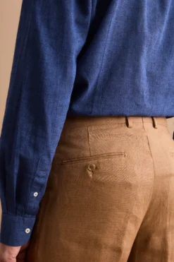 Abito Slim Fit Semifoderato in Lino - CAMOSCIO