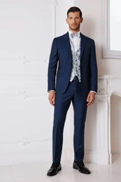 Abito slim in lana 150s - BLU