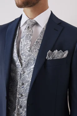 Abito slim in lana 150s - BLU